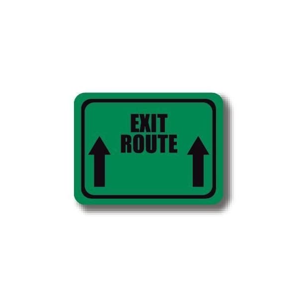Ergomat 24in x 18in RECTANGLE SIGNS - Exit Route DSV-SIGN 432 #2211 -UEN - main